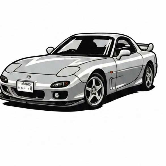 🚗 Nagasaki White Comet | Mazda RX-7 Hoodie & Tee Collection