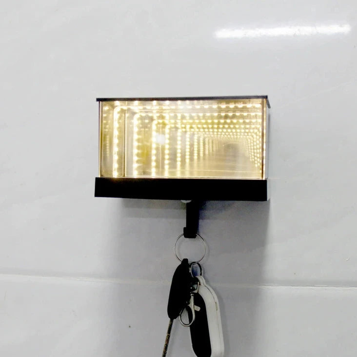 Infinity LED Garage Key Holder Depth Mirror Garage Key Rack