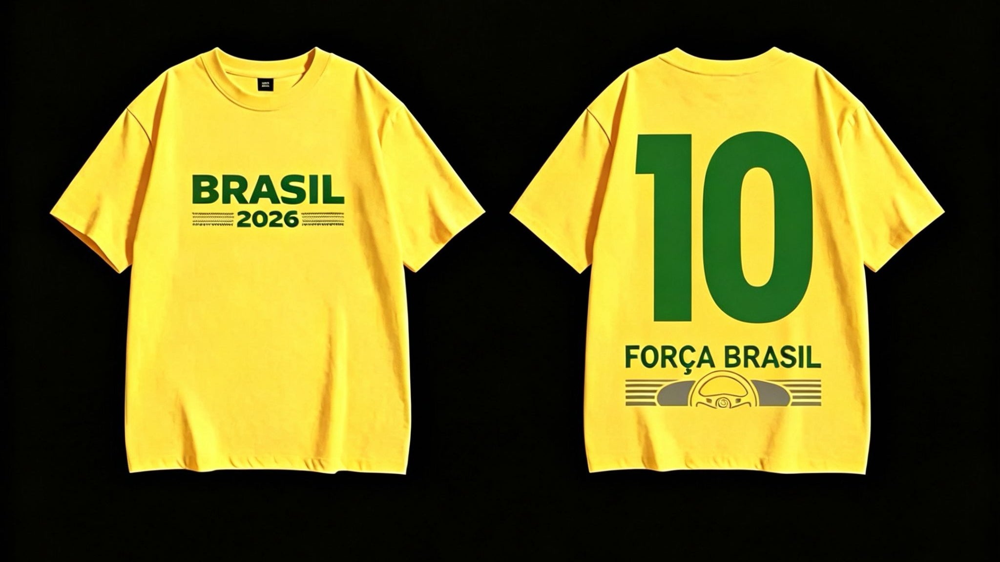 Retro BRASIL 2026 Soccer x Automotive Heavyweight Tee