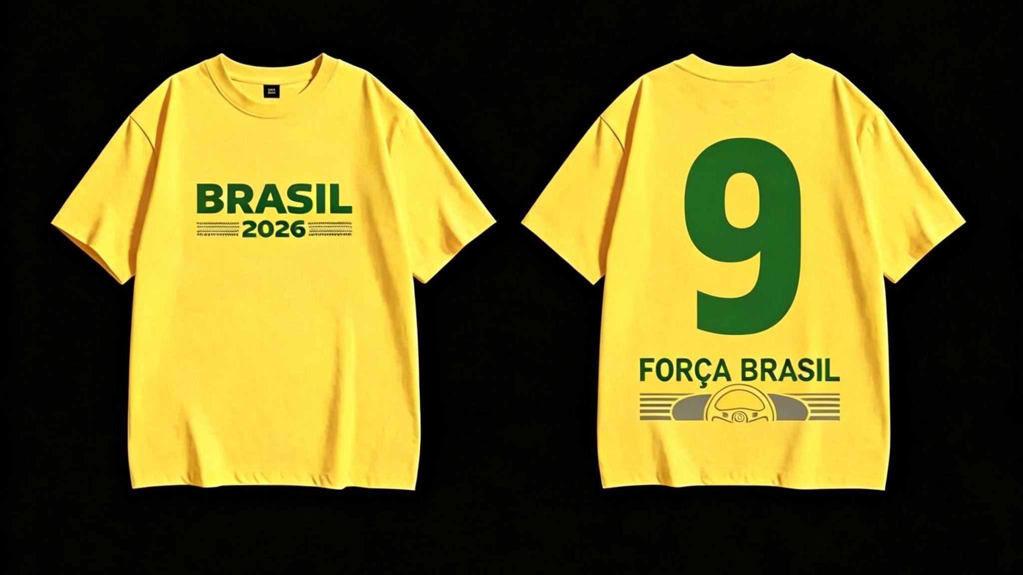 Retro BRASIL 2026 Soccer x Automotive Heavyweight Tee