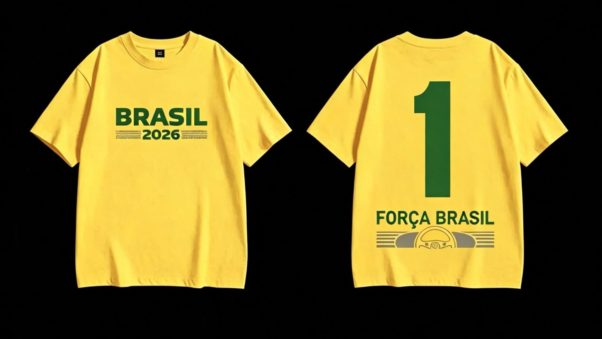 Retro BRASIL 2026 Soccer x Automotive Heavyweight Tee