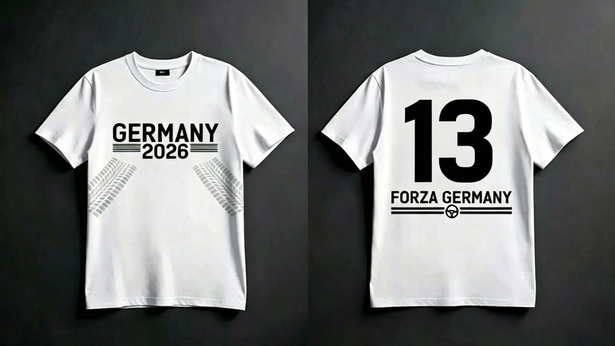 GERMANY 2026 Soccer & Car Culture Heavyweight Cotton Tee