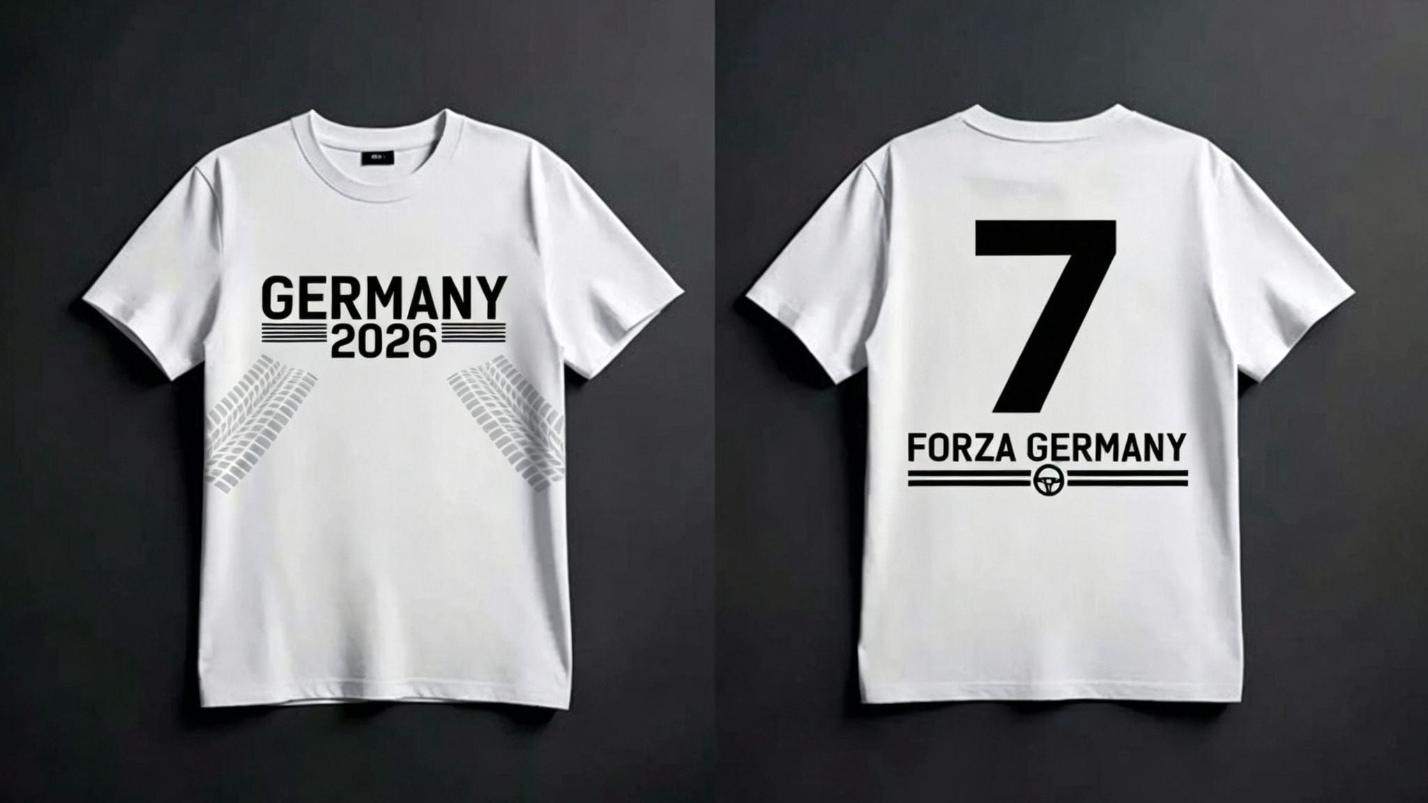 GERMANY 2026 Soccer & Car Culture Heavyweight Cotton Tee