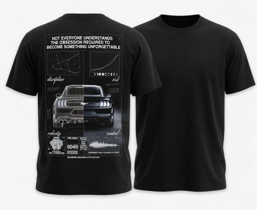Obsession & Discipline Mustang Blueprint Tee / Hoodie