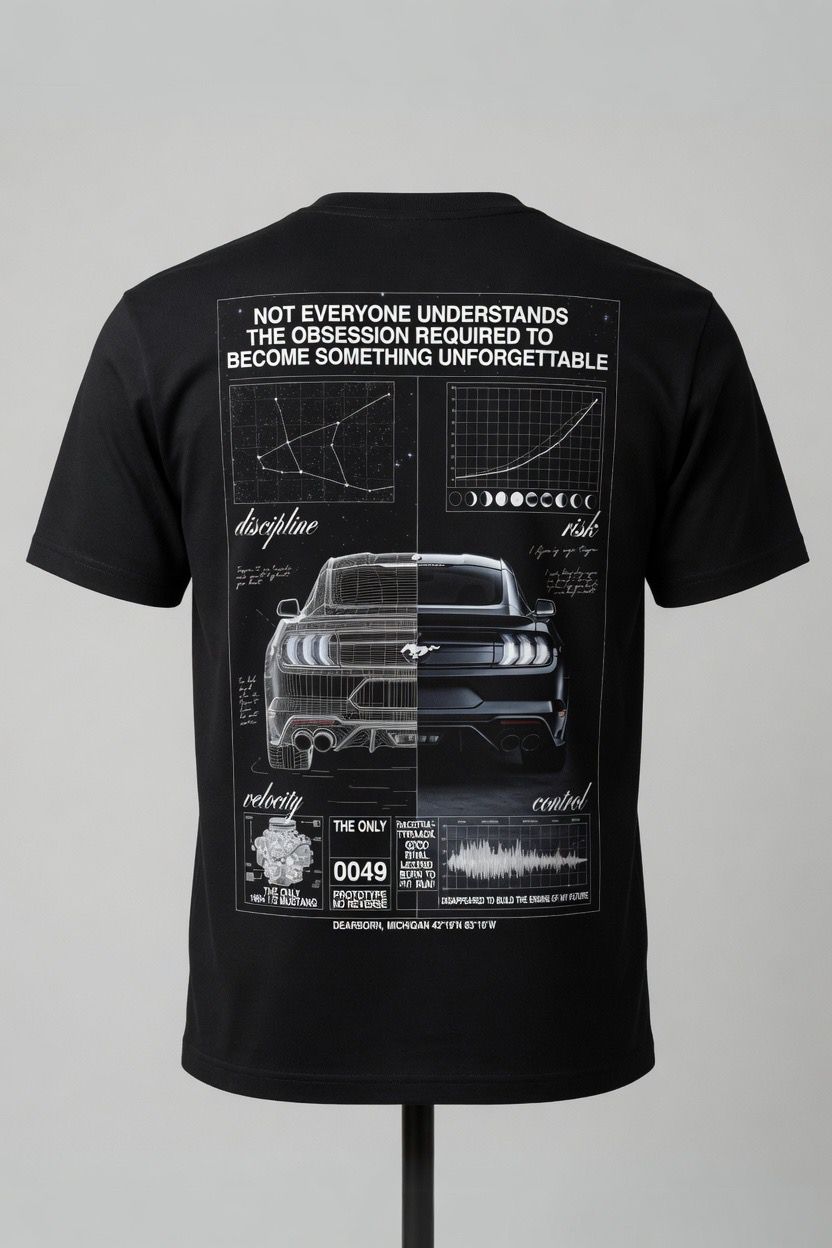 Obsession & Discipline Mustang Blueprint Tee / Hoodie