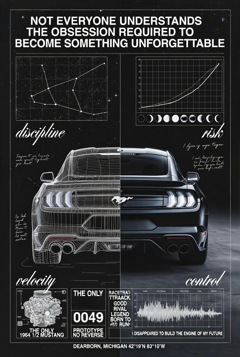 Obsession & Discipline Mustang Blueprint Tee / Hoodie